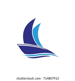 cruise ship Logo Template vector icon design