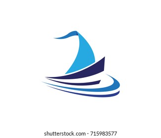 cruise ship Logo Template vector icon design