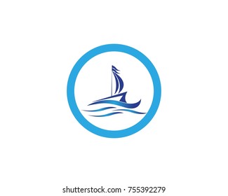 cruise ship Logo Template vector icon design
