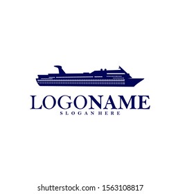 Cruise Ship Logo Vector. Ship Logo Concept Template. Icon Symbol. Illustration