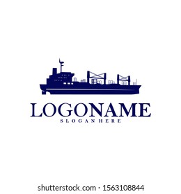 Cruise Ship Logo Vector. Ship Logo Concept Template. Icon Symbol. Illustration