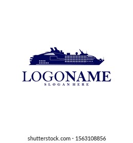 Cruise Ship Logo Vector. Ship Logo Concept Template. Icon Symbol. Illustration