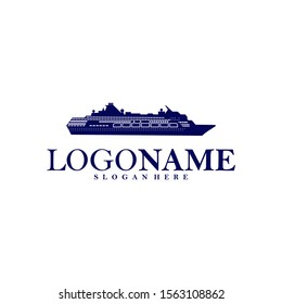 Cruise Ship Logo Vector. Ship Logo Concept Template. Icon Symbol. Illustration