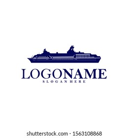Cruise Ship Logo Vector. Ship Logo Concept Template. Icon Symbol. Illustration