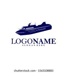 Cruise Ship Logo Vector. Ship Logo Concept Template. Icon Symbol. Illustration