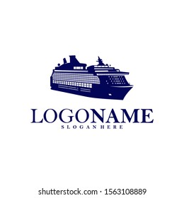 Cruise Ship Logo Vector. Ship Logo Concept Template. Icon Symbol. Illustration