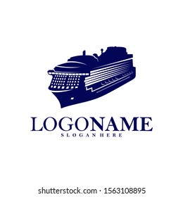 Cruise Ship Logo Vector. Ship Logo Concept Template. Icon Symbol. Illustration