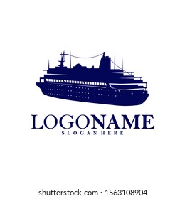 Cruise Ship Logo Vector. Ship Logo Concept Template. Icon Symbol. Illustration