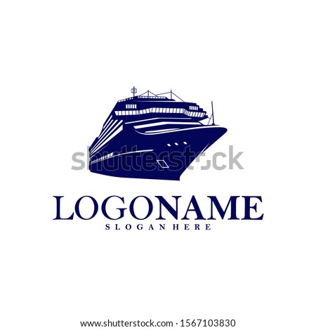 Cruise Ship Logo Vector. Ship Logo Concept Template. Icon Symbol. Illustration