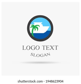 Logo für Kreuzfahrtschiffe, Vektordesign-Vorlage