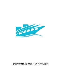Vektorillustration des Logos für Kreuzfahrtschiffe