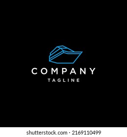 Plantilla de diseño de iconos vectores del logotipo de crucero