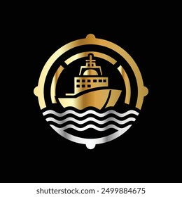 Logotipo del crucero. Ilustración vectorial del logotipo de un crucero.