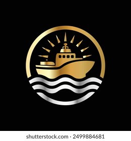 Logotipo del crucero. Ilustración vectorial del logotipo de un crucero.