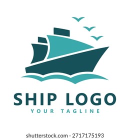Logotipo de crucero Plantilla de Vector.