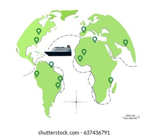 Cruise ship map