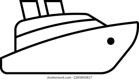 cruise ship marine yacht boat ship Outline