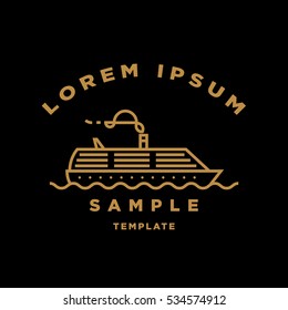 Cruise Ship Minimal Sign Vector Design