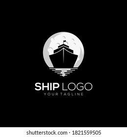 Diseño de logotipo de vintage para crucero con Moon