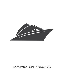 cruise ship and nautical Logo vector icon illustration design