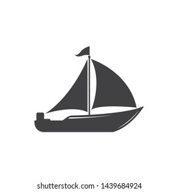 cruise ship and nautical Logo vector icon illustration design