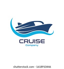 Cruise Ship Ocean Logo Template Vector Stock Vector (Royalty Free ...