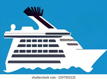  cruise ship on the sea