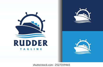 Logotipo del timón del crucero