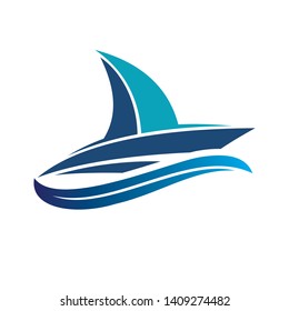 cruise ship, sailing boat logo inspiration