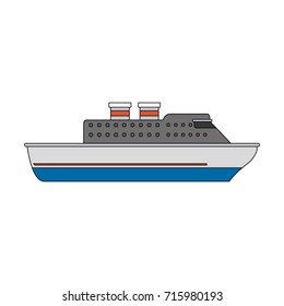 cruise ship sideview icon image 