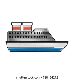 cruise ship sideview icon image