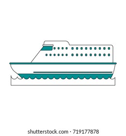 cruise ship sideview icon image