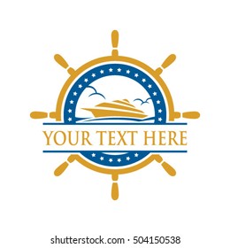 Cruise ship sign and symbol logo vector.