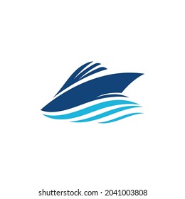 Cruise ship speed Template vector icon illustration design