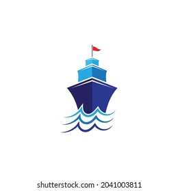 Cruise ship speed Template vector icon illustration design