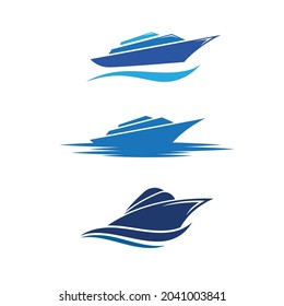Cruise ship speed Template vector icon illustration design