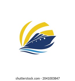 Cruise ship speed Template vector icon illustration design