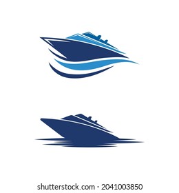 Cruise ship speed Template vector icon illustration design