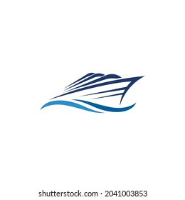 Cruise ship speed Template vector icon illustration design