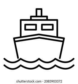 cruise ship symbol. icon when cruise on the sea