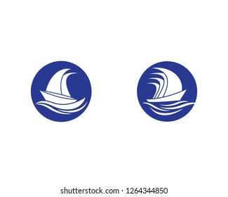 Cruise ship symbol illustration