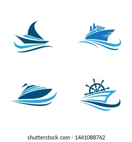Cruise ship symbol vector icon illustration