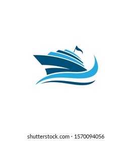 Cruise ship symbol vector icon illustration