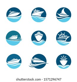 Cruise ship symbol vector icon illustration