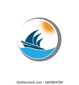 Cruise ship symbol vector icon illustration