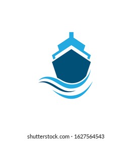Cruise ship symbol vector icon illustration
