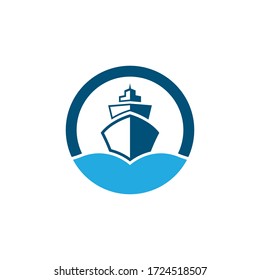 Cruise ship symbol vector icon illustration