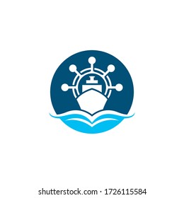 Cruise ship symbol vector icon illustration