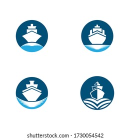 Cruise ship symbol vector icon illustration