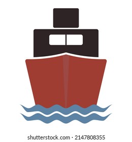 Cruise ship symbol vector icon illustration